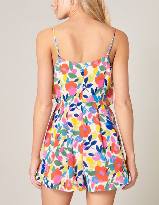 Floral Ruffle Detail Romper