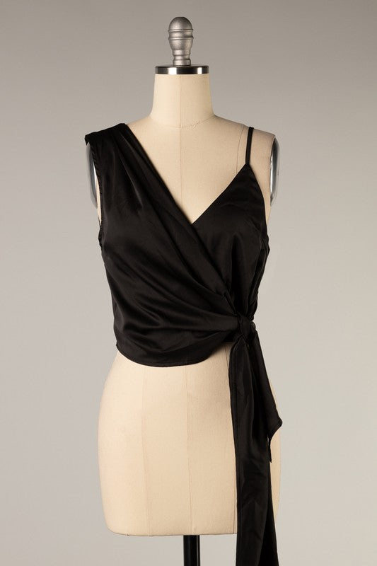 Satin Side Tie Top