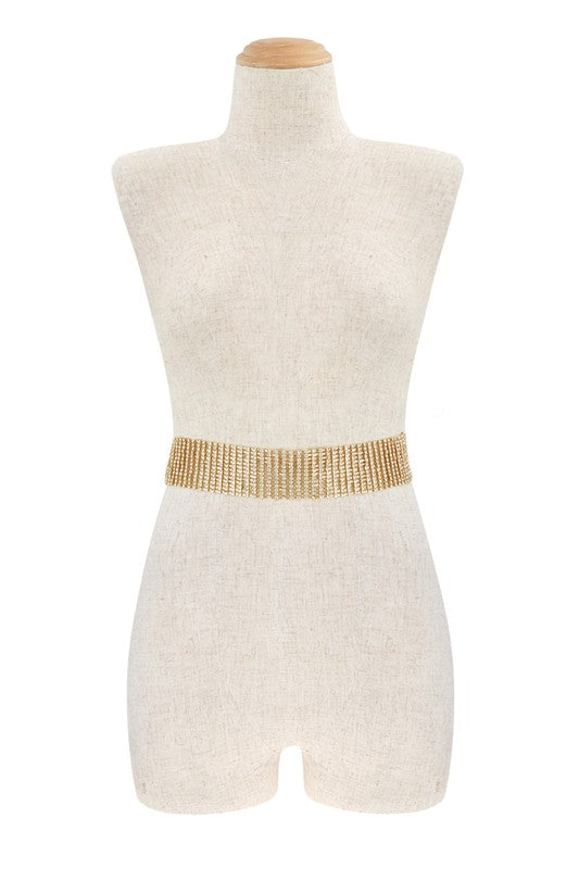 11 Lines Rhinestone Belt