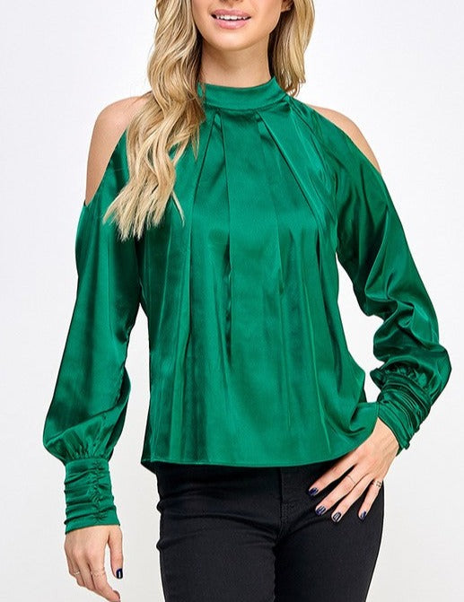 Cold Shoulder Long Sleeve Top
