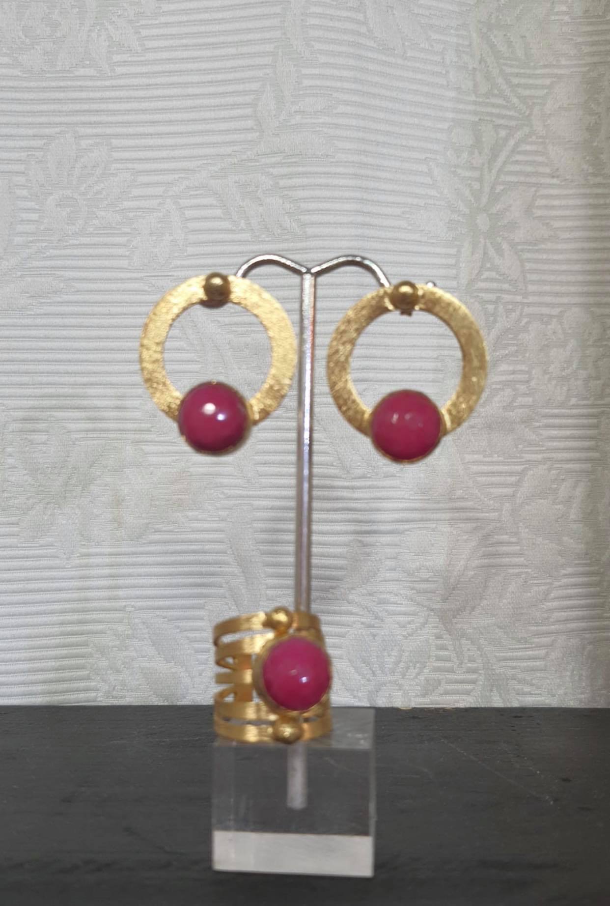 Fuchsia Turkish Earrings