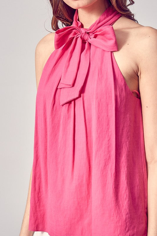 Sleeveless Mock Neck Casual Top