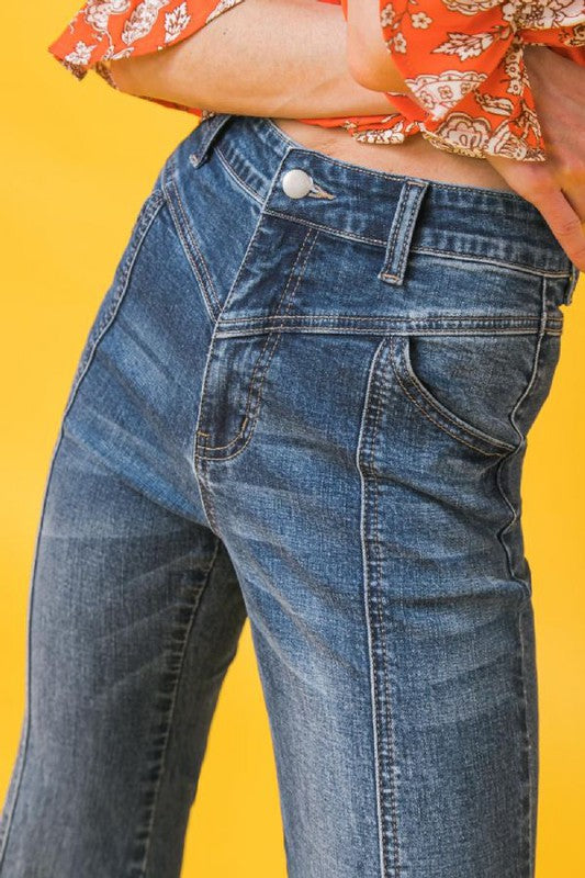 Wide Leg Medium Wash Jeans
