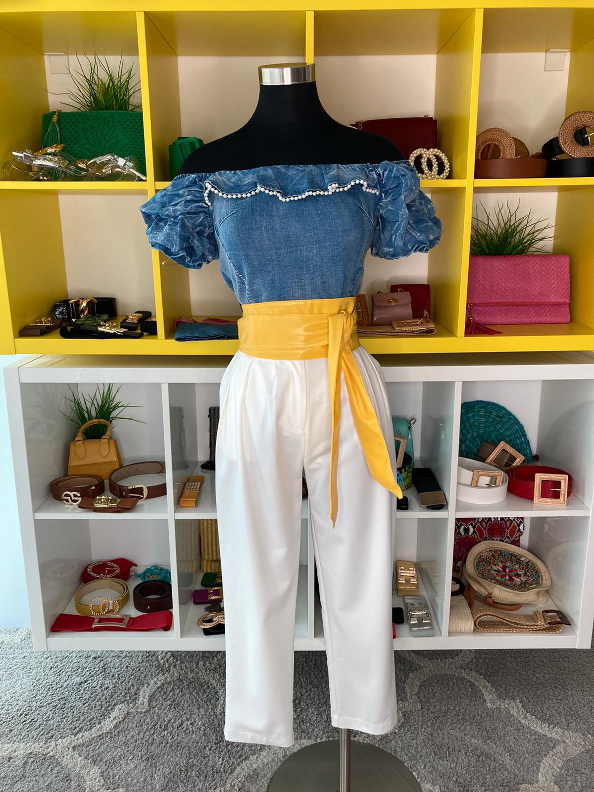 Faux Leather Tie Up Belt