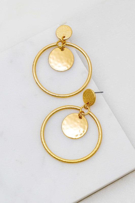 Sandblast hoop Earrings