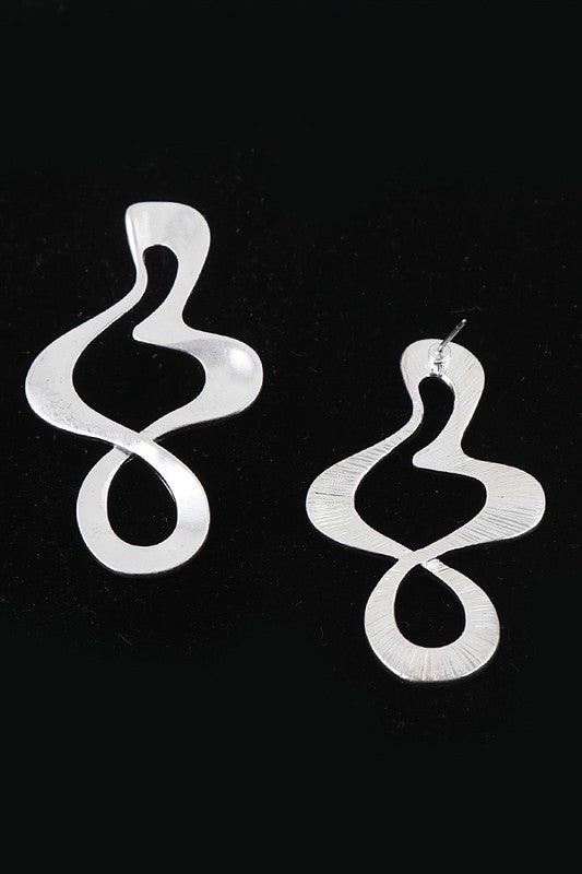 Flowing Water Abstract Drop Earrings