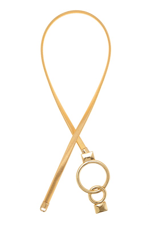Double O Charm Elastic Metal Belt