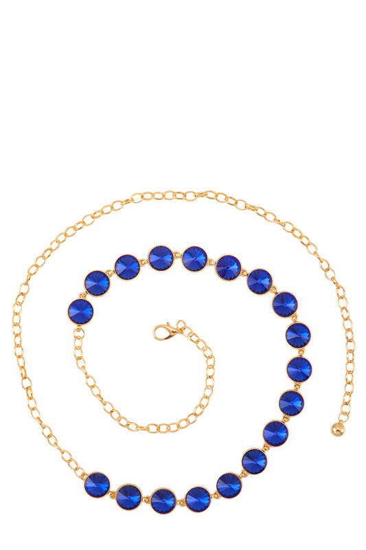 Circle Jewel Chain Belt (Pick Color)