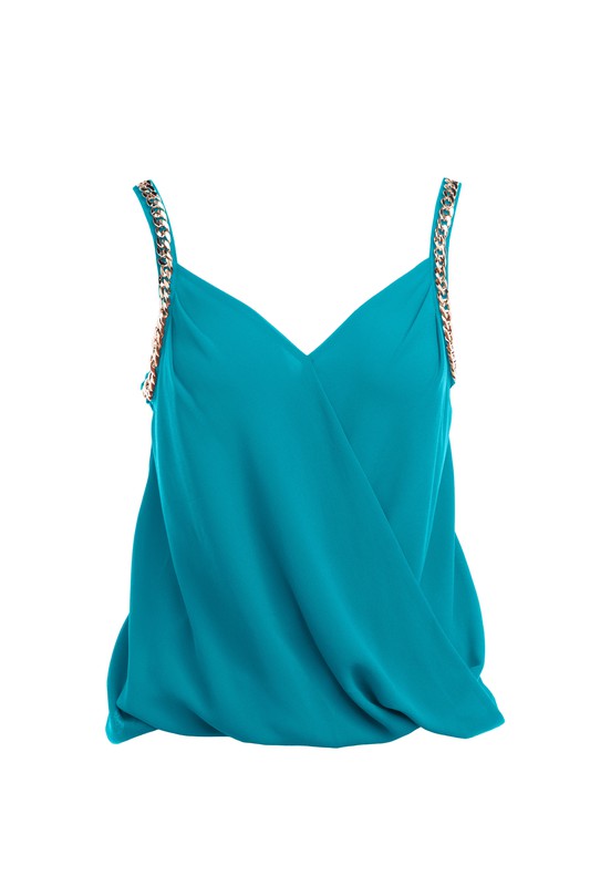 Chain Strap Overlap Tank Top (Pick Color)