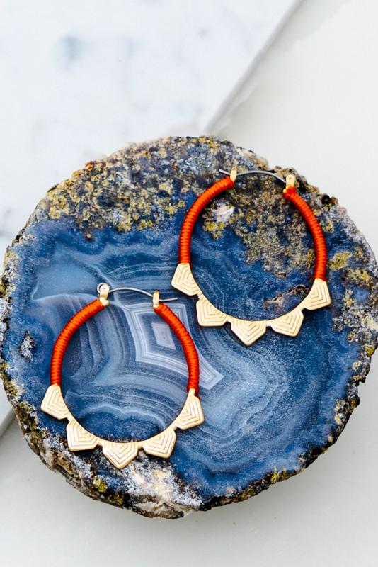 Boho Geo Hoop Earrings (Pick Color)