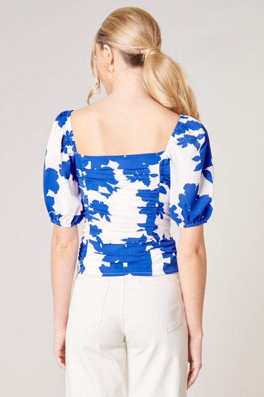 Floral Ruched Top