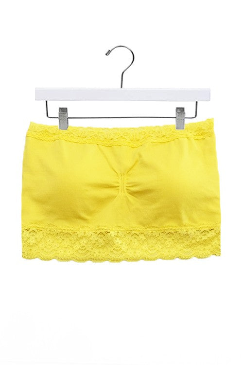 Bandeau with Lace Trim