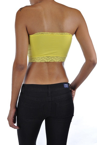 Bandeau with Lace Trim