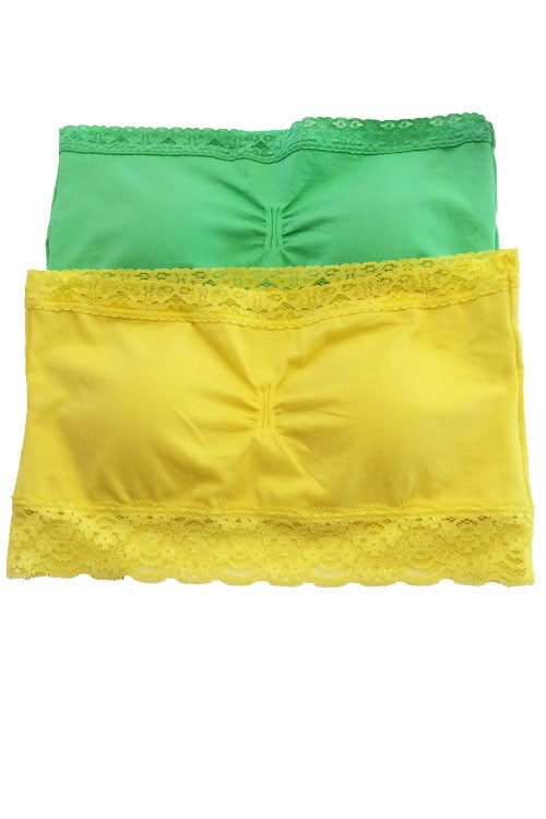 Bandeau with Lace Trim