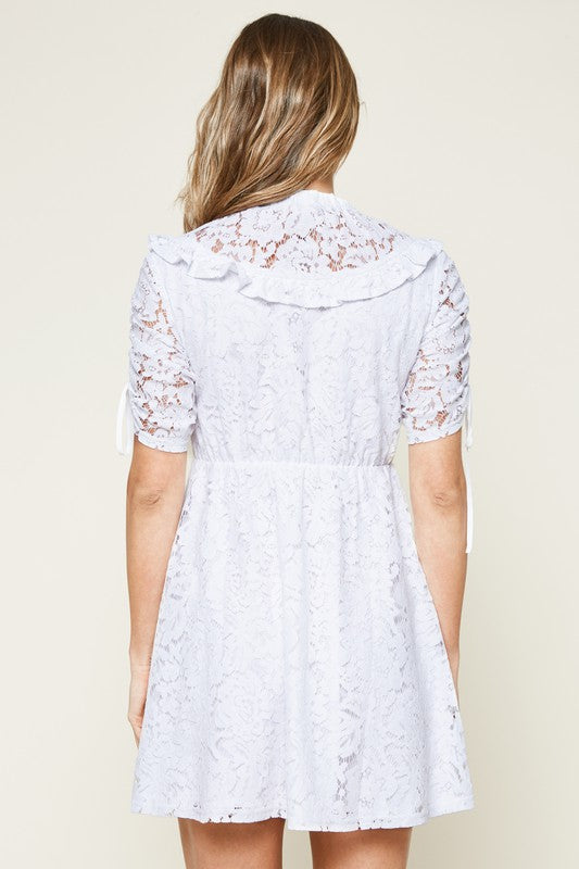Crochet Lace Short Dress