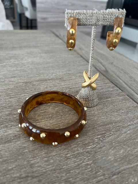Carey Gold Detail Bracelet Cuff