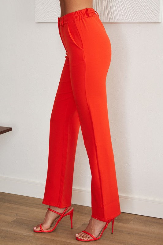 Seam Flared Dress Trouser Pants