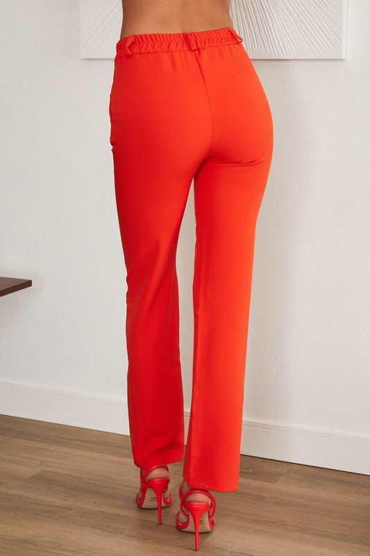 Seam Flared Dress Trouser Pants