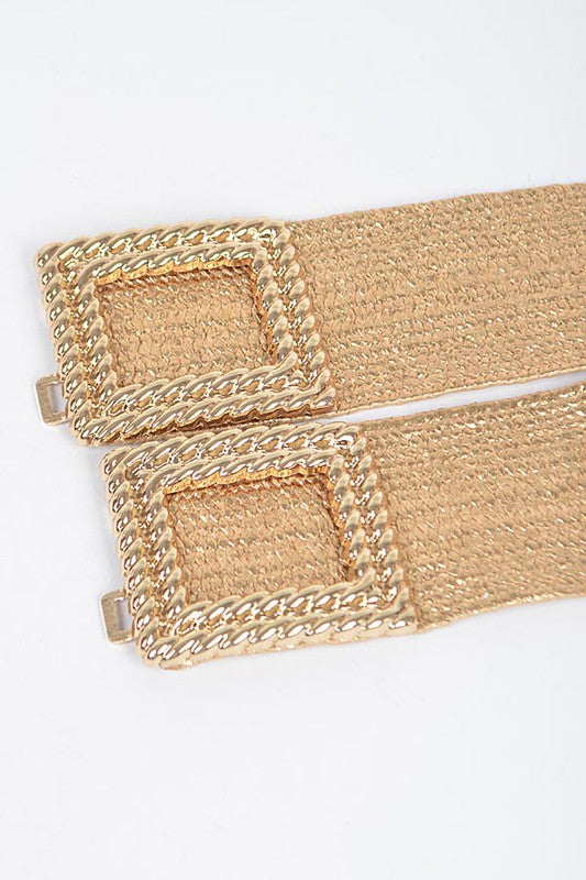 Double Metal Buckle Elastic Belt (Pick Color)
