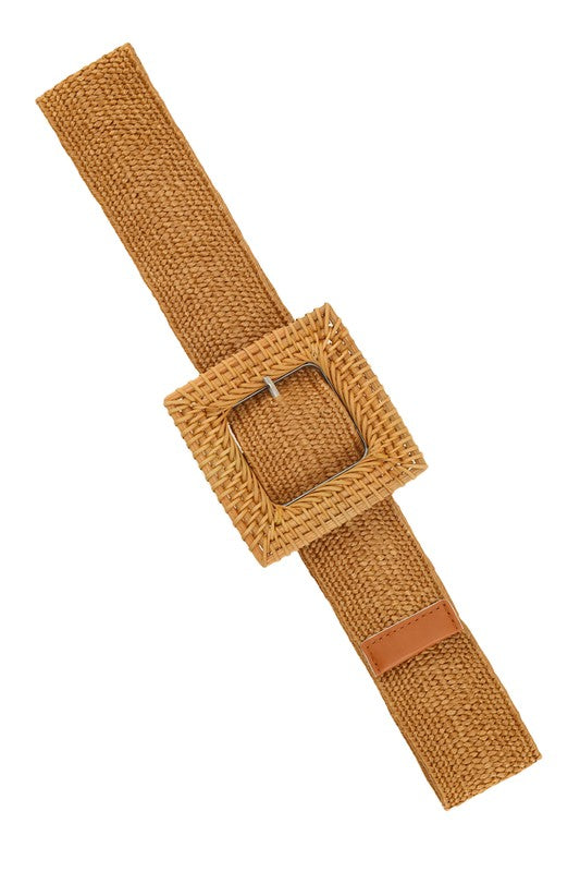 Straw Square Elastic Belt (Pick Color)