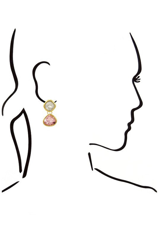 Color Rhinestone Earrings (Pick Color)