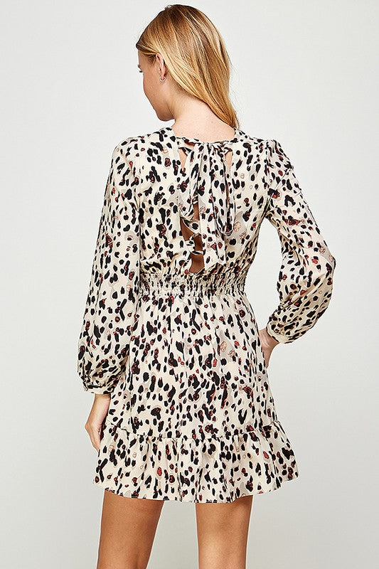 Animal Print LSLV Dress