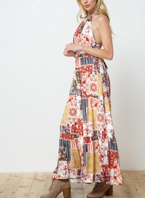 Red Multi Maxi Dress