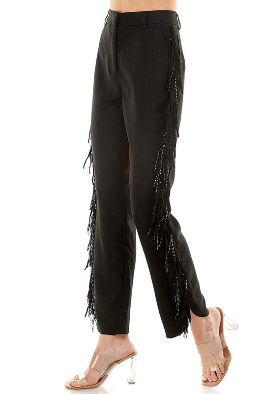 Fringe Detail Trousers