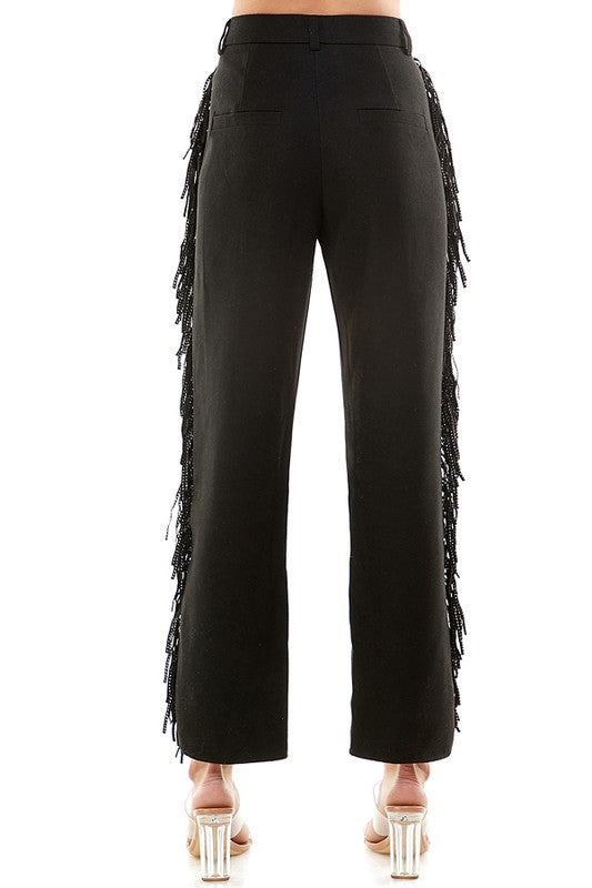 Fringe Detail Trousers