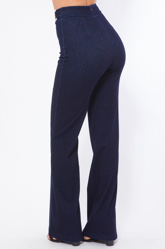 High Waist Stretch Denim Pant