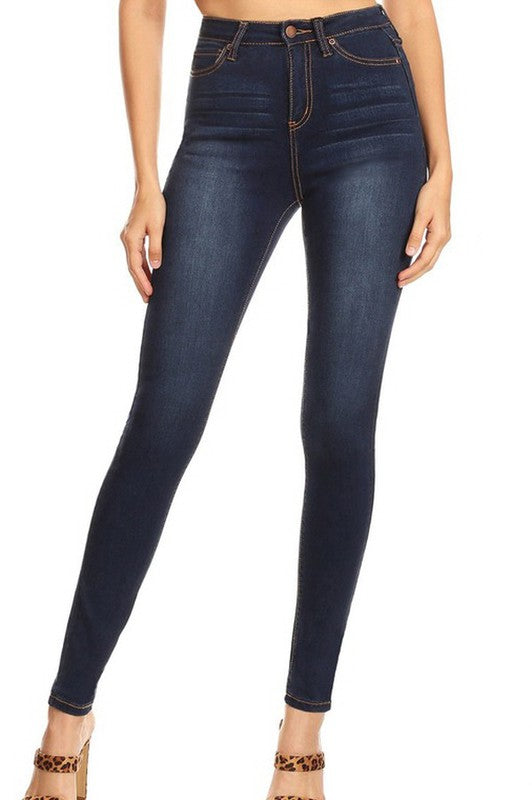 High Rise Skinny Dark Jeans