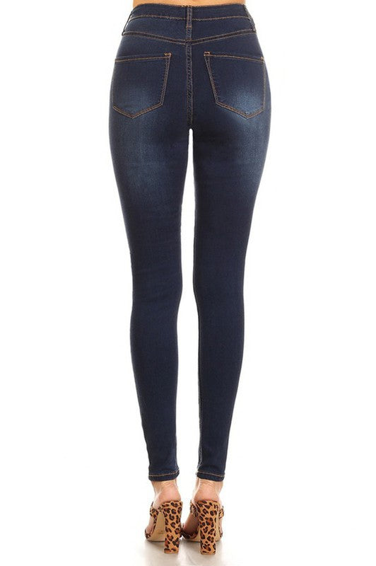 High Rise Skinny Dark Jeans