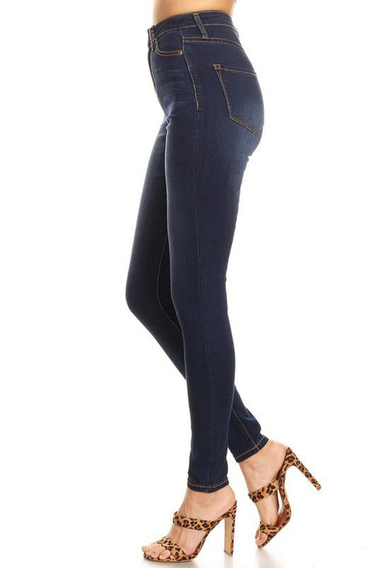 High Rise Skinny Dark Jeans