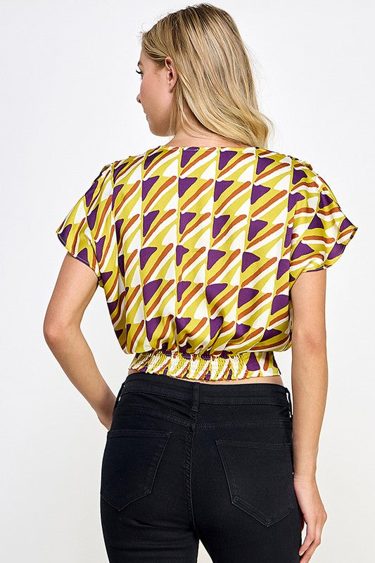 Printed Surplice Band Bottom Top