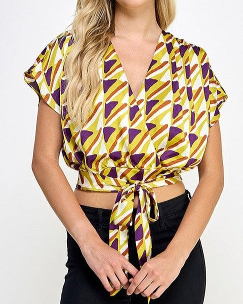 Printed Surplice Band Bottom Top