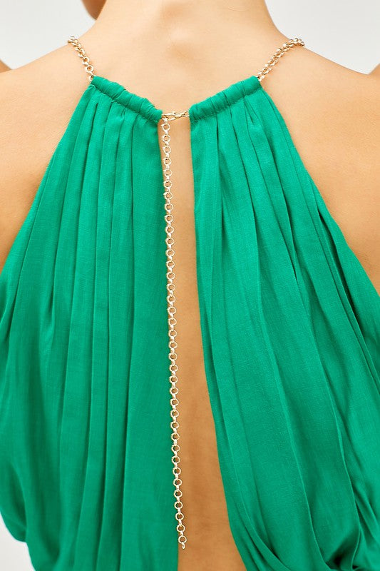 Chain Open Back Dress