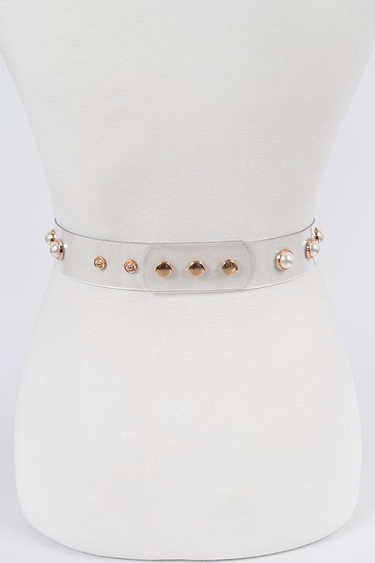 Pearls, Gold Clear Belt