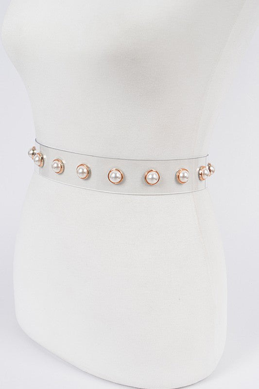 Pearls, Gold Clear Belt