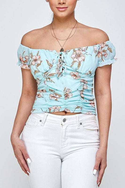 Off Shoulder Floral Top