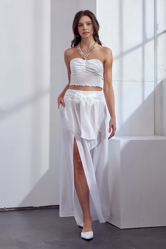 Chain Detail Halter Top