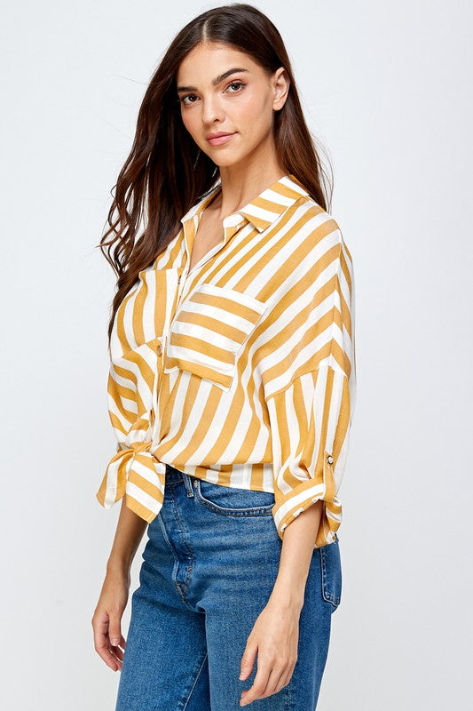 Stripes Blouse Top