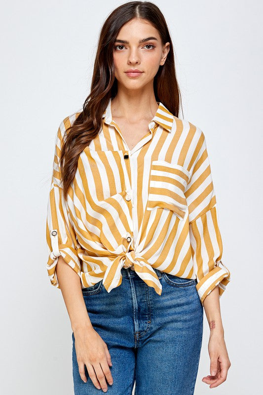 Stripes Blouse Top