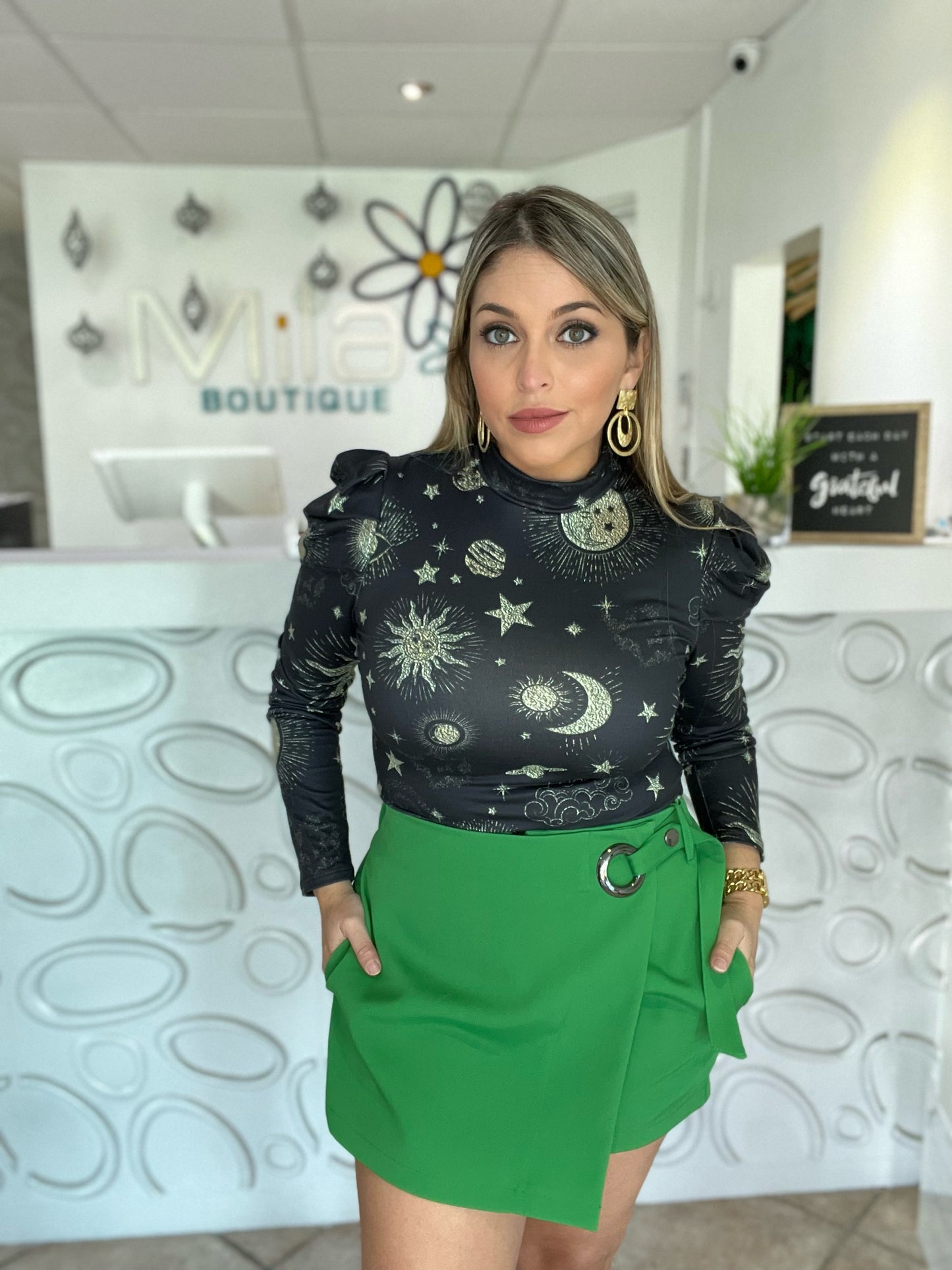 Galaxy Sleeves Top