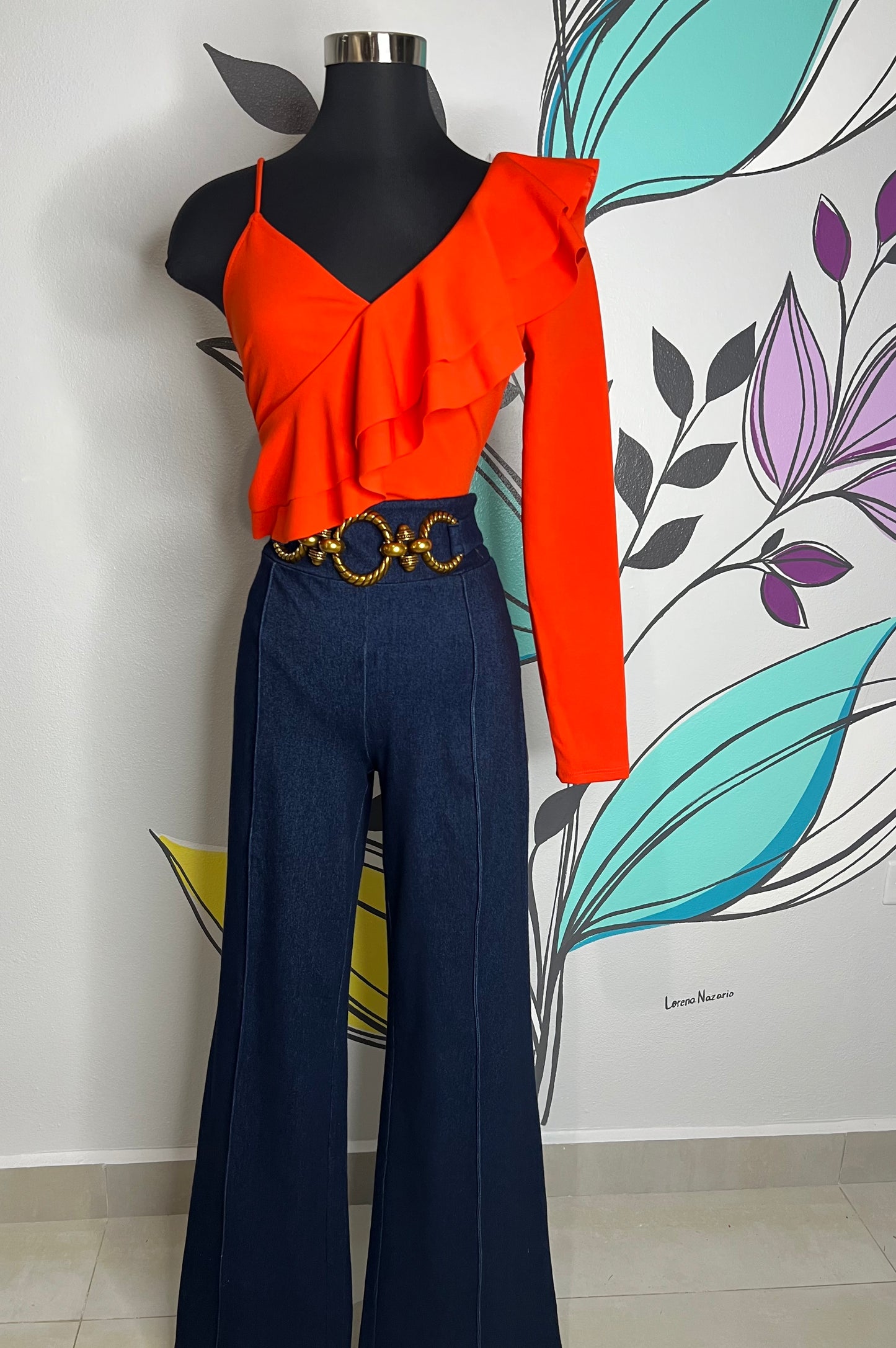 Ruffled One Long Sleeves Bodysuit (Pick Color)