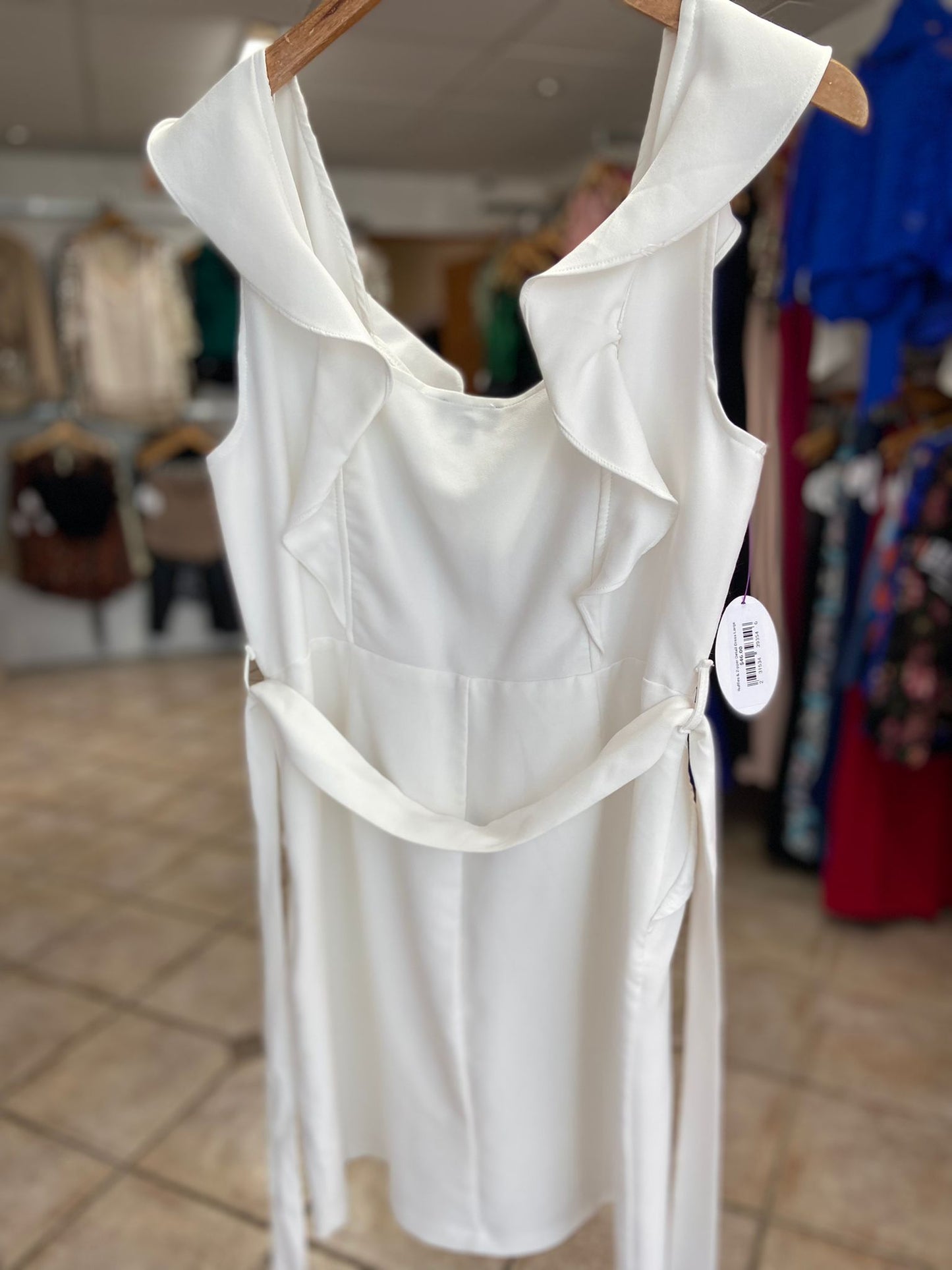 Ruffles & Zipper Detail Dress