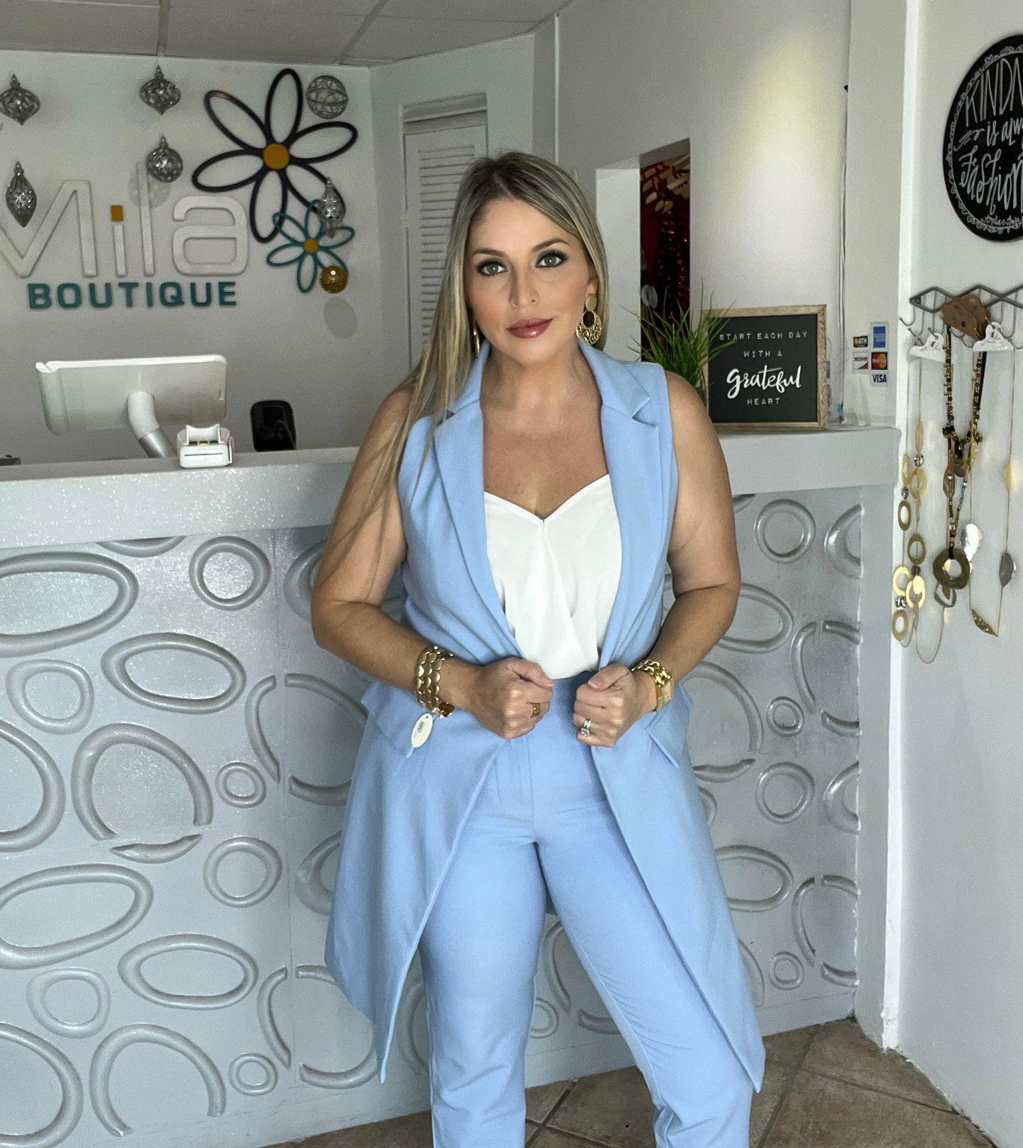 Open Front Long Vest