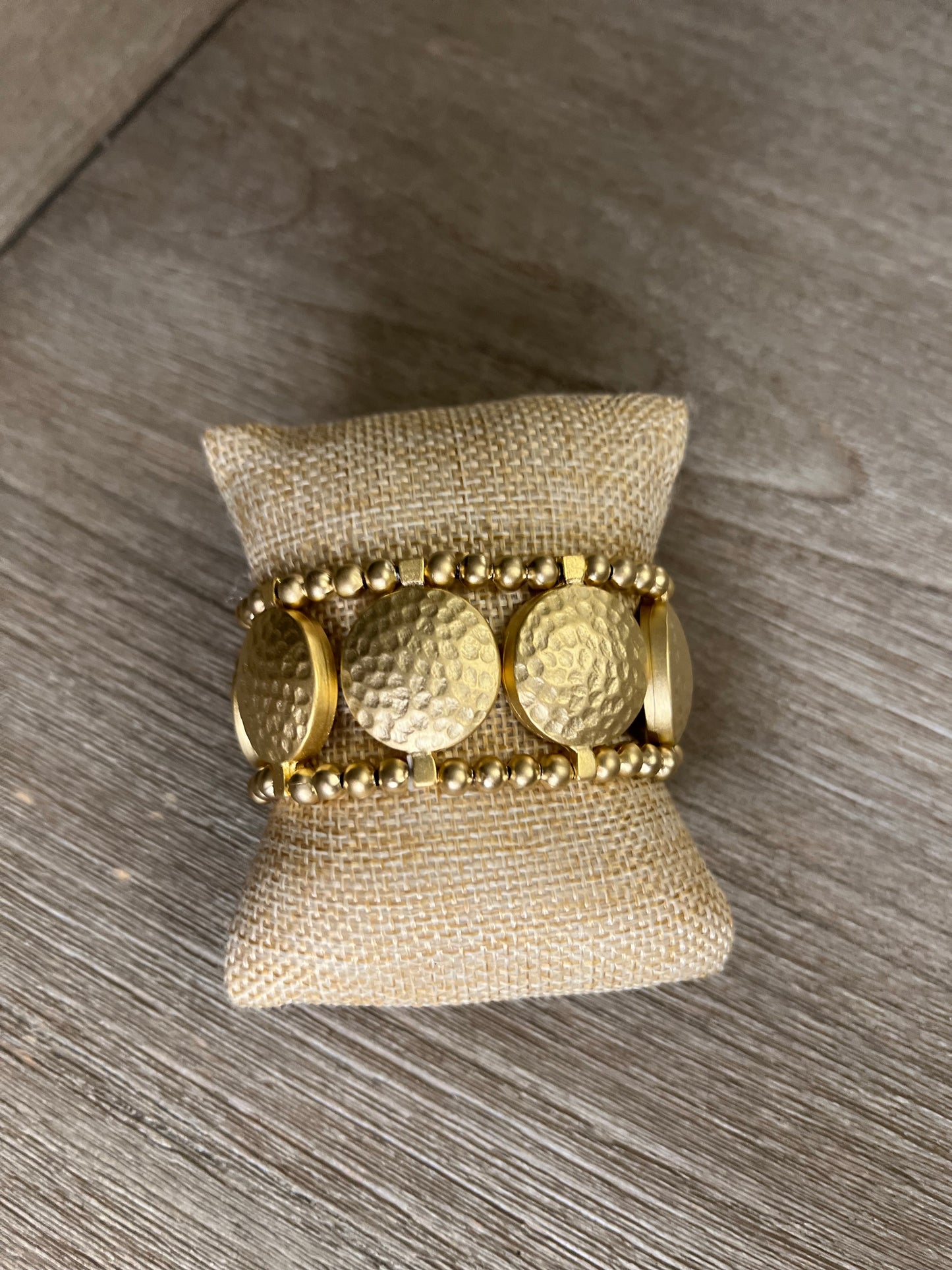 Texturized Circles Flexible Turkish Bracelet