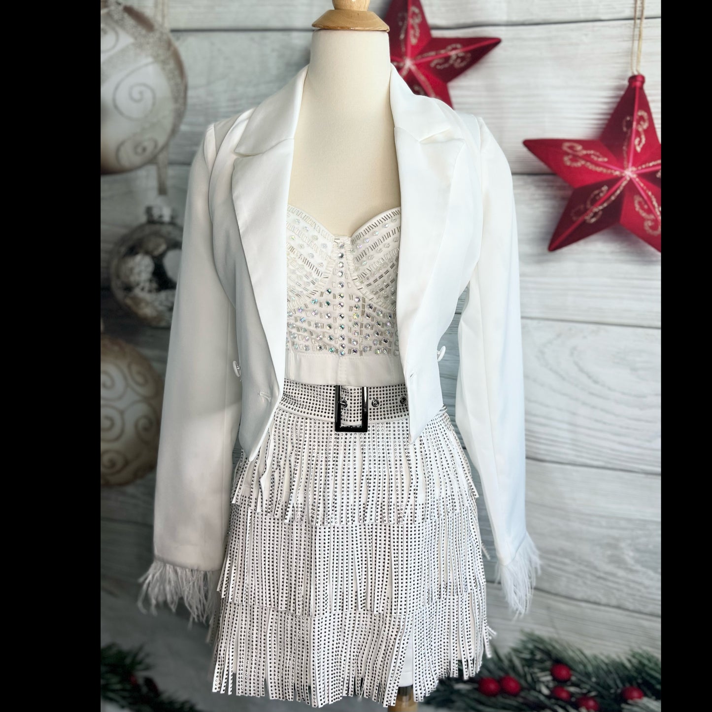 Feather Sleeve Jacket