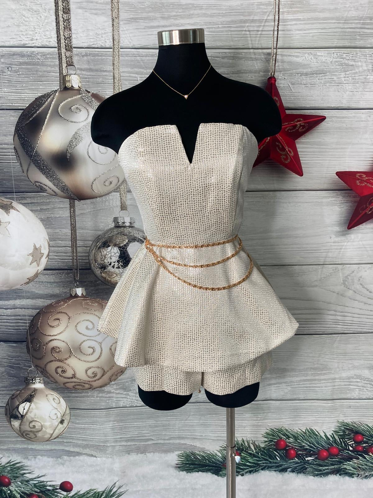 Tube Peplum Romper