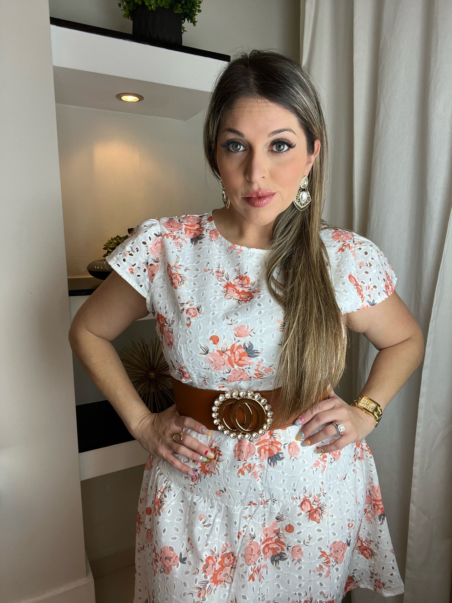 Floral Skater Lace Dress